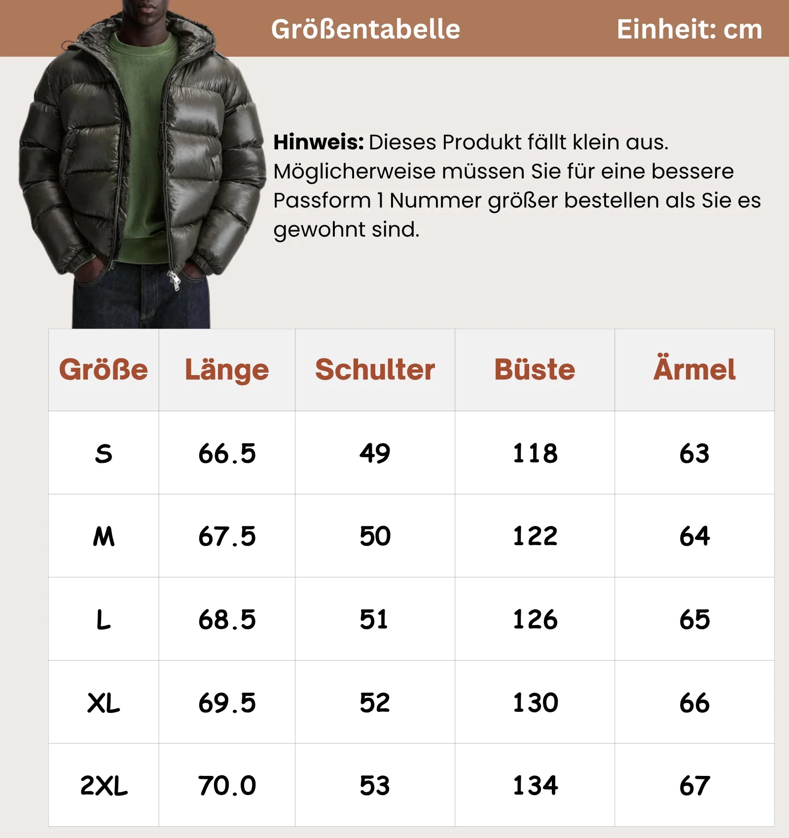 Pufferjacke Herren Schwarz